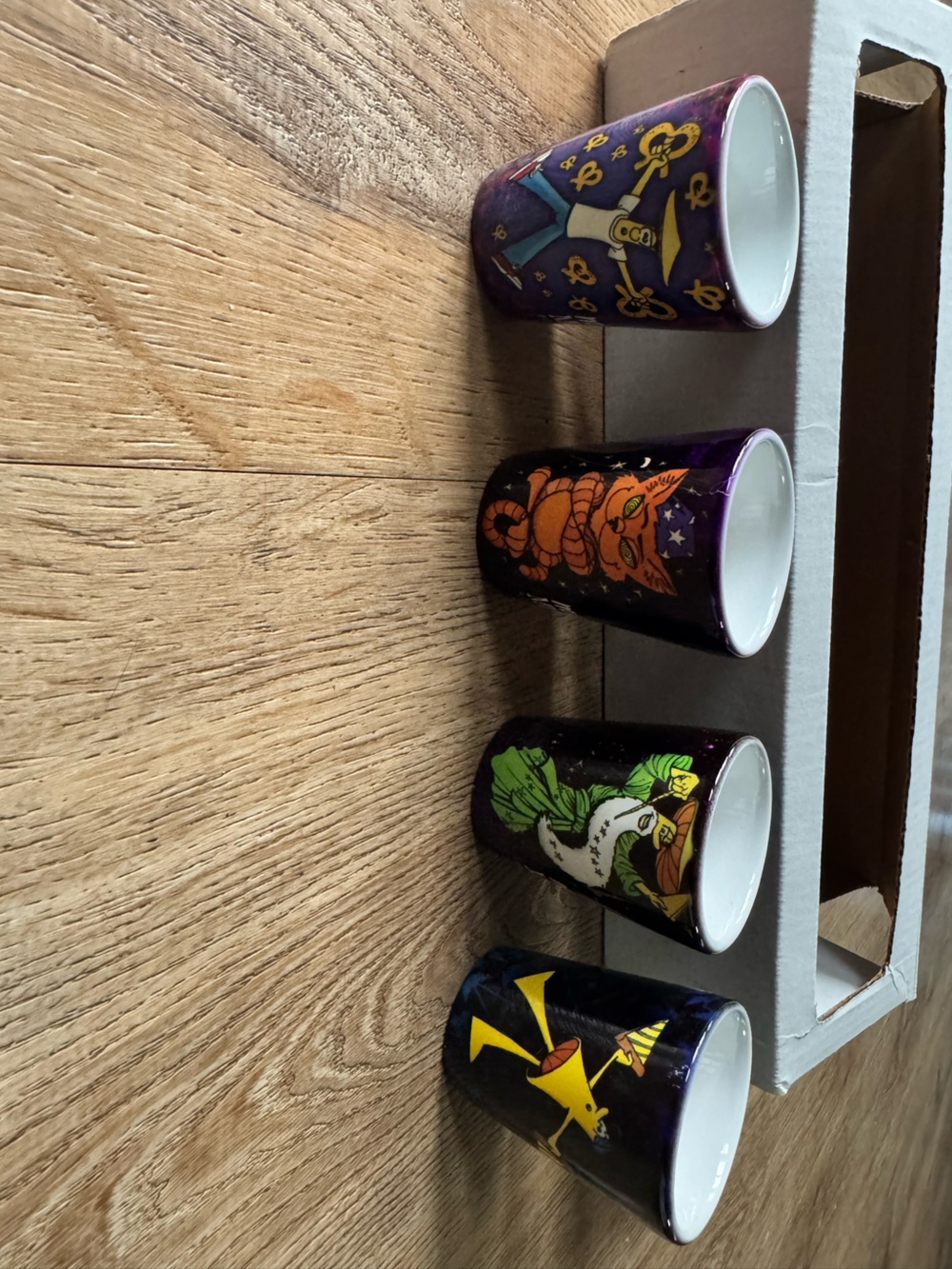 House of Shrooms 2011 4 shot glasses Mellow Mushroom collectible